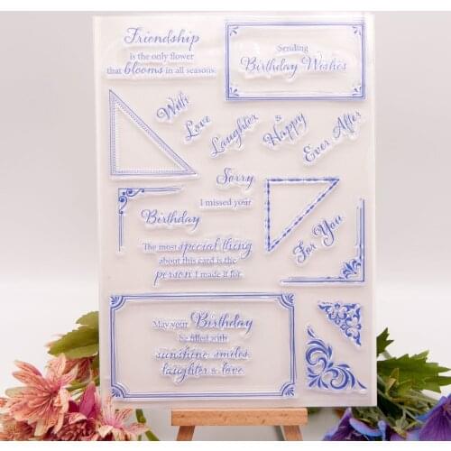 Friendship Birthday Stamps Clear Silicone Rubber Stamps Scrapbooking Embossing DIY Handcrafts Decoration Stamps