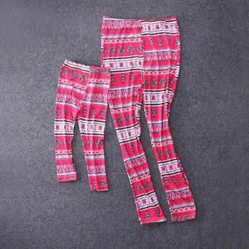 Pants Matching Mother Daughter Clothes Fashion Baby Print Leggings Floral Elastic Pants Baby Girls Women Family Matching Outfits