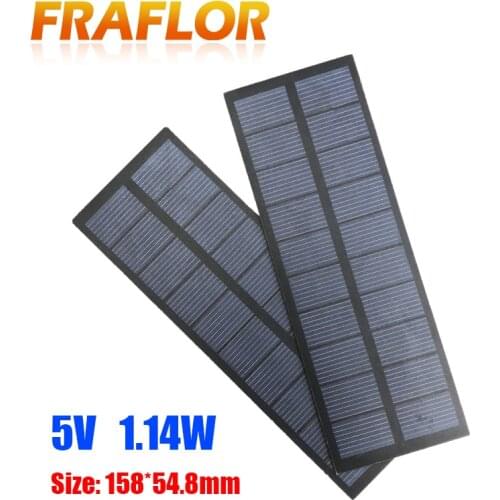 Solar Cell 5V 1.14W 158x54.3mm Portable Module DIY Small Solar Panel for Cellular Phone Charger Home Light Toy etc Solar Panel