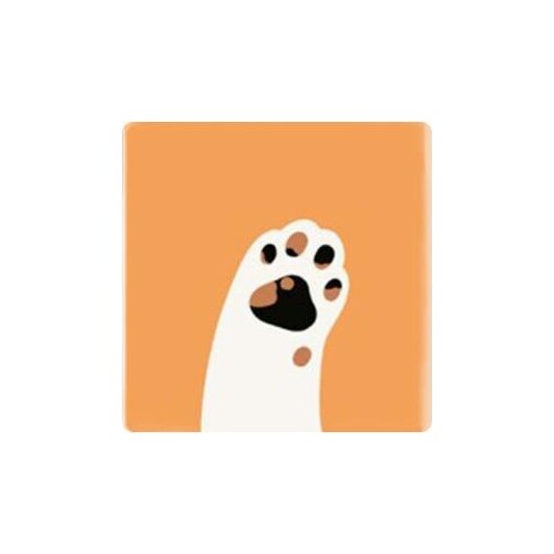TAFREE Lovely Cartoon Animal Dog Cat Paw attern Pattern 12mm/25 mm Square DIY Glass Cabochon Jewelry Finding Cameo Setting NT353