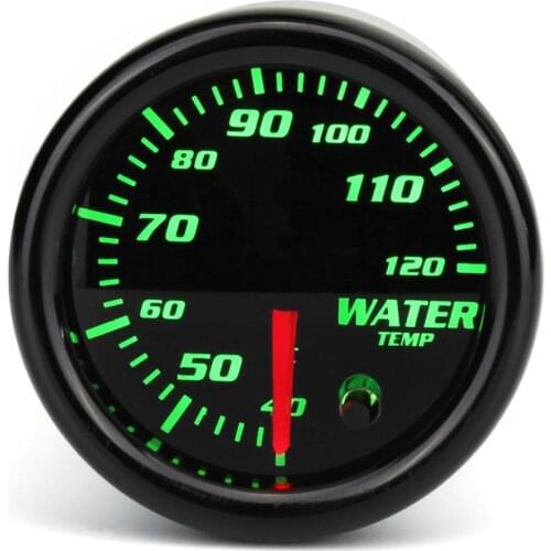 Universal 2' 52mm 7 Color LED Car Water Coolant Car Water Temperature Temp Gauge Meter Joint Pipe Sensor Adapter