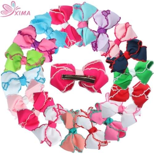 XIMA 1PC Girls Hair Clip Cute Hair Bows with Clip Ribbon Pretty Bows Hairpins Princess Headwear for Party Hair Accessories