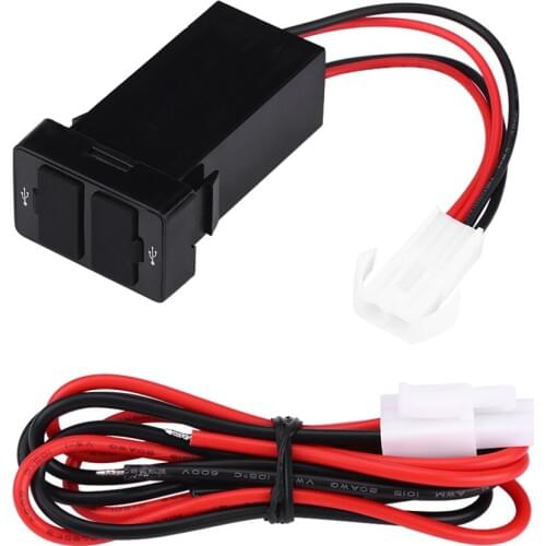 12V-24V 2.1A Dual USB Port Car Charger Power Adapter Socket For Toyota Cellphone Fit For Toyota Which Is Produced After 2013