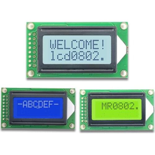 16PIN LCD0802 Character Screen Modeule SPLC780C Controller 5V Yellow Green Backlight Parallel Interface