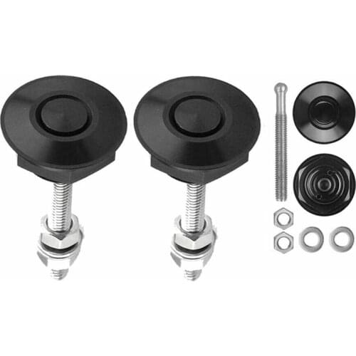 2 PCS Push Button Quick Release Hood Bonnet Pins Lock Clip Car Bumper Latch Kit