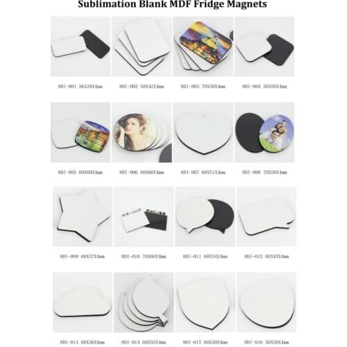 Free Shipping 20pcs/lot sublimation blank DIY Fridge Magnets Wooden MDF Refrigerator Sticker Creative Magnets Birthday Gift