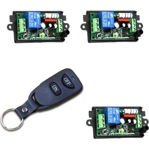 3 Receiver Transmitter 220V 1CH RF Wireless Remote Switch Light Lamp LED SMD ON OFF Switch Wireless 10A Momenrary Toggle Latched