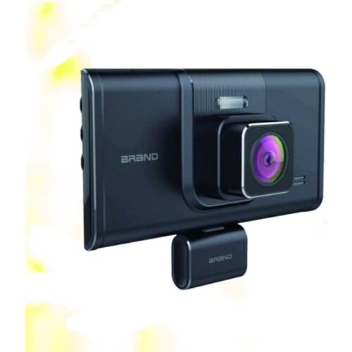 4 Inch Three Lens 1080P Wide Angle Driving Recorder Dash Cam Night Vision Car DVR Camera (Black)