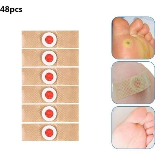 48pcs Foot Corns Callus Remover Medical Plaster Removal Warts Thorn Pain Relief Curative Patches Pedicure Health Detox Foot Care