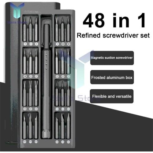 48 In 1 Magnetic Precision Screwdriver Kit Phone/Computer/Watch/Camera Repair Disassembly Tool Kit Sweat and Corrosion Resistant