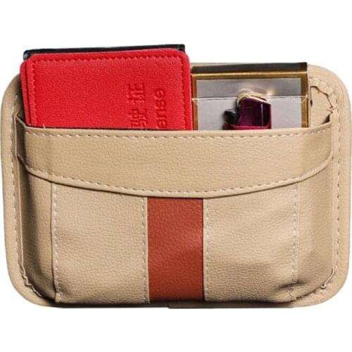R3MD Auto Car Side Pocket Organizer PU Leather Pen Phone Holder Tray Pouch Used for Organize Document Notepad Gadgets Pen