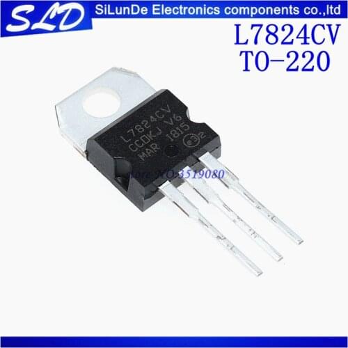 Free Shipping 50pcs/lot L7824CV TO220 L7824 TO-220 7824 LM7824 new and Original in stock