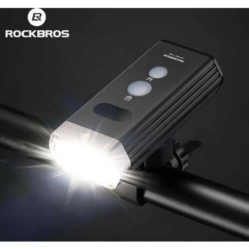 ROCKBROS Bicycle Light IPX-6 Waterproof Bike Flashlight Power 1800 Lumens LED USB Rechargeable Bicycle Handlebar Light Headlight