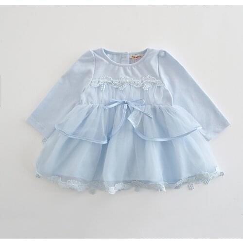 Newborn Lace Baby Girls Dress 0-24M Baby Girls Birthday Dresses Party Princess Baptism Dress 3 Color