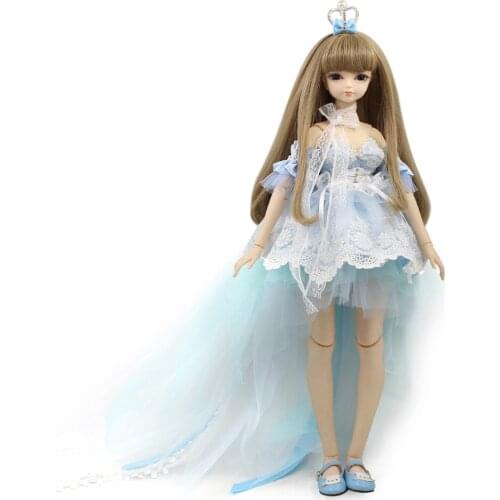 DBS doll 1/4 BJD No.Brown long hair Joint Body With makeup Including wig eyes clothes reborn girls 45CM height