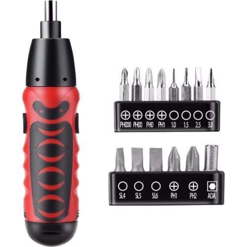 Mini Electric Screwdriver Battery Operated Cordless Screw Driver Drill Tool Set Bidirectional Switch With 11pcs
