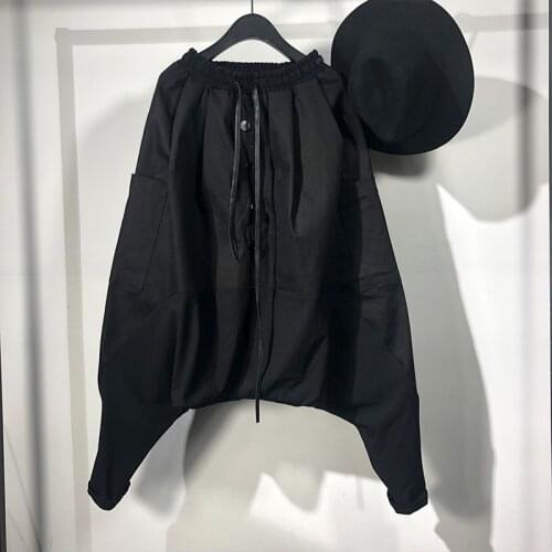 Owen Seak Men Casual Harem Pants Cross High Street Wear Hip HOP Ankle Length Pants Mens Clothing Sweatpants Spring Black Pants