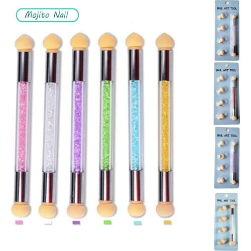 STZ Ombre Nail Brush Set Gradient Sponges Nail Art Brushes Pen Acrylic Gel Glitter Powder Picking Dotting Tools Manicure #945-1