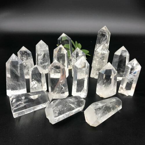 Natural quartz crystal wand point obelisk polished healing stones home decoration