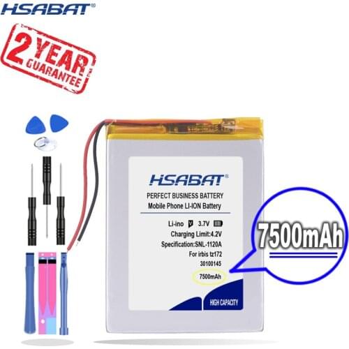 New Arrival [ HSABAT ] 7500mAh 30100145 Replacement Battery for Digma optima 10.6 3G TT1006MG For irbis tz172 Tablet