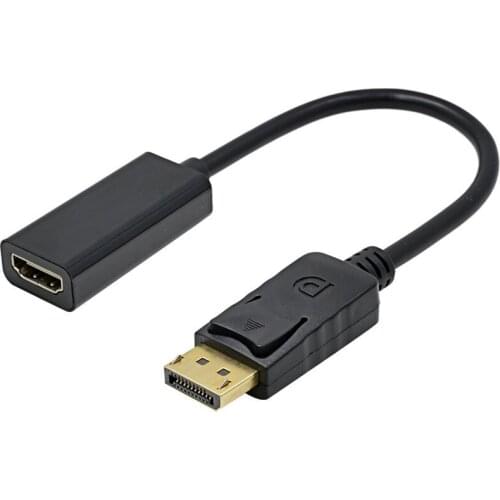 For DP to HDMI compatible cable adapter, male to female, for HP/DELL laptop display port, to 1080P-com' cable converter