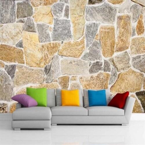 Custom Irregular Color Stone Wall Photo Wallpapers for Restaurant Cafe Snack Bar Living Room Bedroom 3D Wall Papers Home Decor