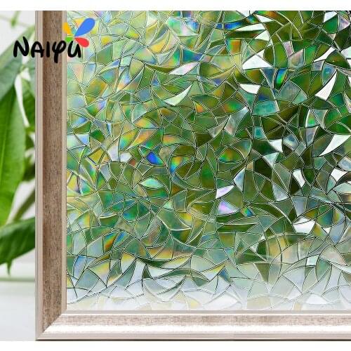 PVC Static Cling Dazz pattern Heat Insulation Opaque Explosion-proof Glass Films No-glue Decorative Sticker living Window Film