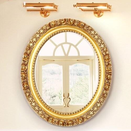 European Style Modern Classic Bathroom Mirror Make-up Mirror Wall Decor Living Room Ornaments