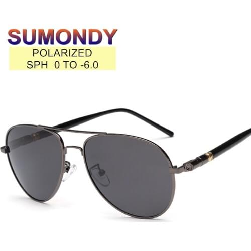 SUMONDY Polarized Prescription Sunglasses For Myopia SPH 0 to -6.0 Women Men Fashion Driving Glasses Spectacles Nearsighted UF50
