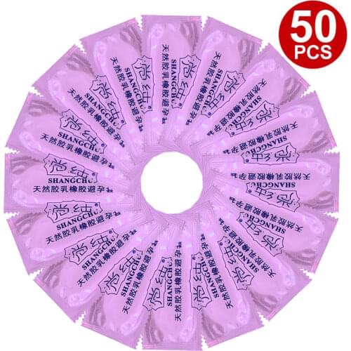 52mm Condoms Men Adult Large Oil Natural Latex Ultra Thin Smooth Lubricant Penis Sleeve Safer Contraception Erotic Sex Products