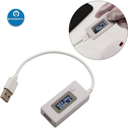 USB Tester Detector Power Bank Computer Cellphone Ammeter Digital Monitor with LCD Display Capacity Current Voltage Test Meter