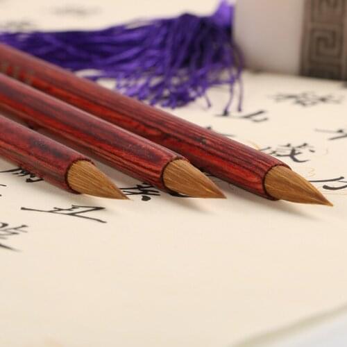 Wolf hair brush handmade professional wolf hair brush adult Calligraphy traditional Chinese painting large, medium and small