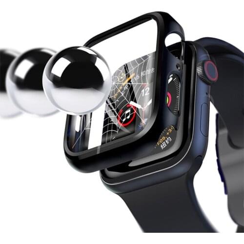 Apple Iwatch5 protective case film one Apple Watch 4 full-screen bonding iwatch3/2/1 protective case steel film 44mm42mm40mm38mm