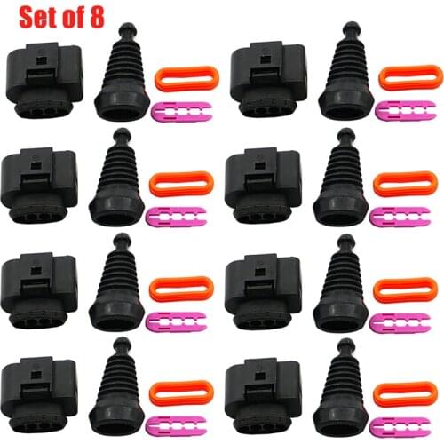Set 8 1J0 973 724 compatible 4 pin connector Clamp Clip for VW/Audi VAG active Coil on Plug