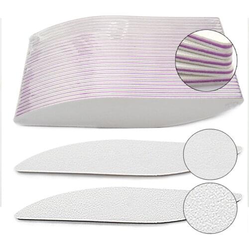 1pcs White Nail File Nail Buffer 100/180Grit Sandpaper Nail Grinding Polishing Nail Sanding Double-Side Professional Nail Polish