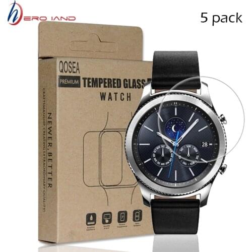 5pcs For Samsung Gear S3 Classic Tempered Glass 9H 2.5D Premium Screen Protector Film For Samsung Galaxy Watch 46mm