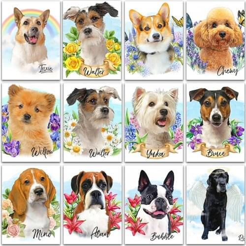 5D Diamond Painting Set Animals Dog Poodle Bulldog Cartoon home decor Kit Full Square&Round embroidery mosaic Cross stitch art