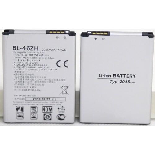 2045mah BL-46ZH Battery for LG K7 K8 K89 LS675 LS675 M1 M1V MS330 US375 X210 AS330 K332 K350N K371 K373 Mobile Phone battery