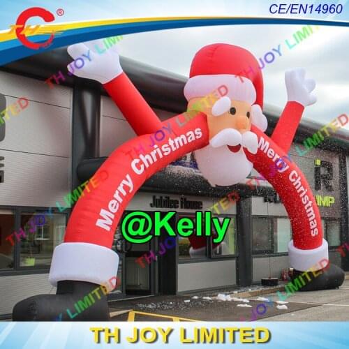 Free door shipping inflatable santa claus arch for sale, giant inflatable christmas arches, customized inflatable archdoor