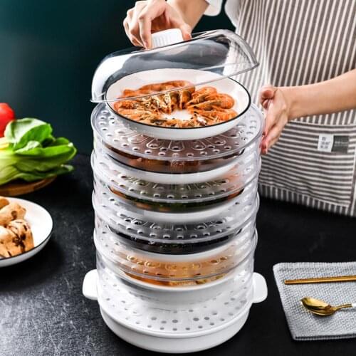 Household Stackable Insulation Dust Proof Food Container Leftover Lid Dish Cover Kitchen Tools