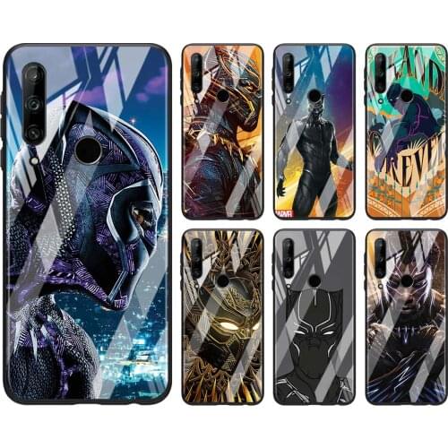 Tempered Glass Hot New Shell Luxury Cover Marvel Avengers Black Panther For Honor 30 20 10 9X 8X Pro Plus Lite Phone Case