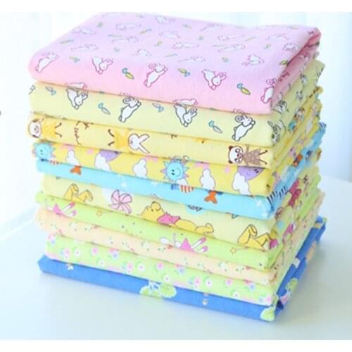 50x105cm Brand Design Cartoon Animals Plane Flowers 100% Cotton Flannel Fabric cloth Children Sleepwear Baby Blanket, Pajamas