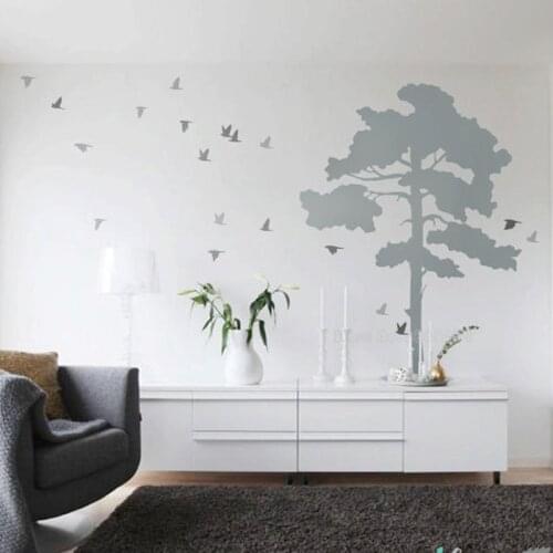 Baby Nursery Large Pine Trees Vinyl Wall Stickers Forest Pattern Wall Decals Home Kids Room Wall Art Removable Decoration LL2706