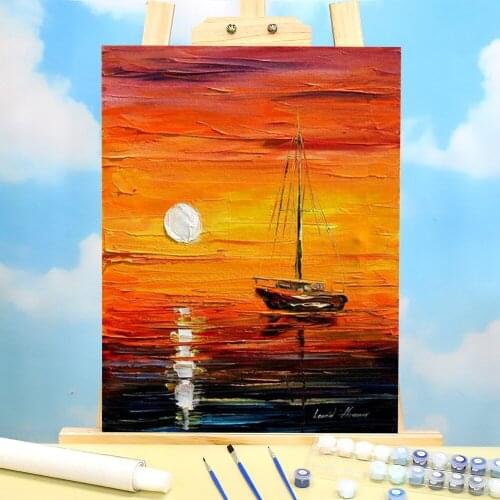 Resting With The Sun Paint By Numbers Kit Oil Paints 40*50 Canvas Pictures Wall Decoration Children Handiwork Drawing