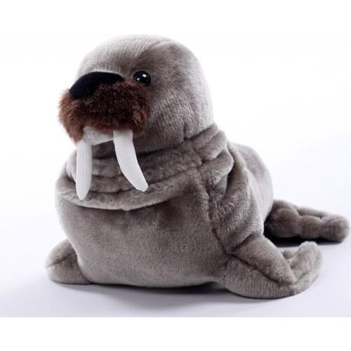 Dorimytrader 35cm New Funny Simulated Animal Sea Lions Plush Doll Lovely Soft Cartoon Seal Stuffed Toy Baby Present DY60684