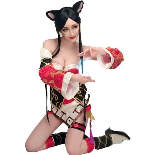 Game LOL Hero DJ Ahri Cosplay Dress Set For Adult Women Comic Con Party Cosplay Costume 11