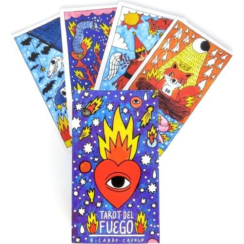 Fire Tarot Cards Full English Version Table Game Family Party Birthday Present Supports Wholesale 78 Sheets/Box