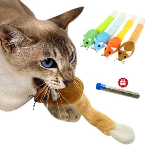 Catnip Cat Toy Mouse Funny Kitten Toy Soft Solid Interactive Mice Mouse Toys for Cats Pet Cats Training Game Cat Supplies toy