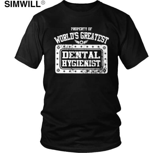 Handsome Dental Hygienist T-Shirt Mens Leisure Cotton Tee Round Collar Short Sleeved Teeth Dentist T Shirt 4XL 5XL Clothing Tops