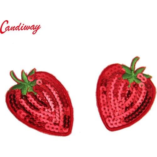 Candiway Red Strawberry Shape Paste Breast Adhesive Sexy Women Milk Paste erotic lingerie Sex Bra Nipple Cover Stickers